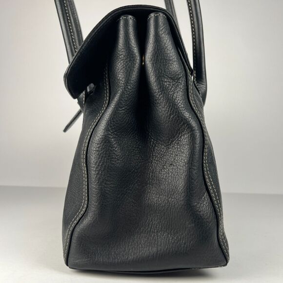 Dooney & Bourke Priscilla Black Leather Satchel Purse Bag Handbag - Picture 4 of 16